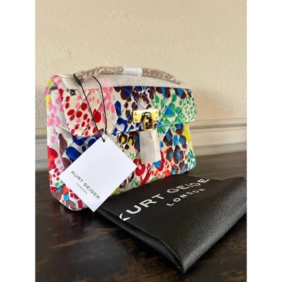 Kurt Geiger Handbags - KURT GEIGER Mini Brixton Velvet Multicolor Shoulder Bag NWT